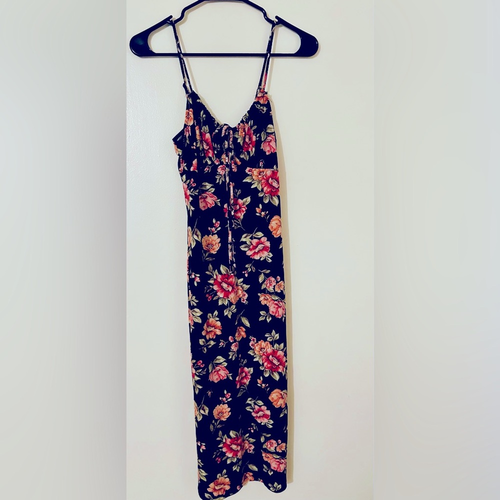 Floral Spaghetti Strap Midi Dress